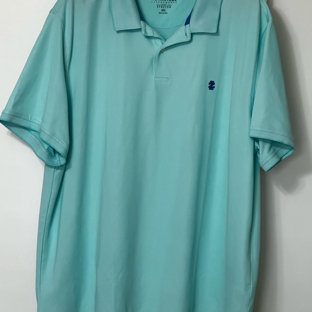 Izod Blue Polo Shirt Casual Comfort